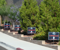 directional bootleg signs